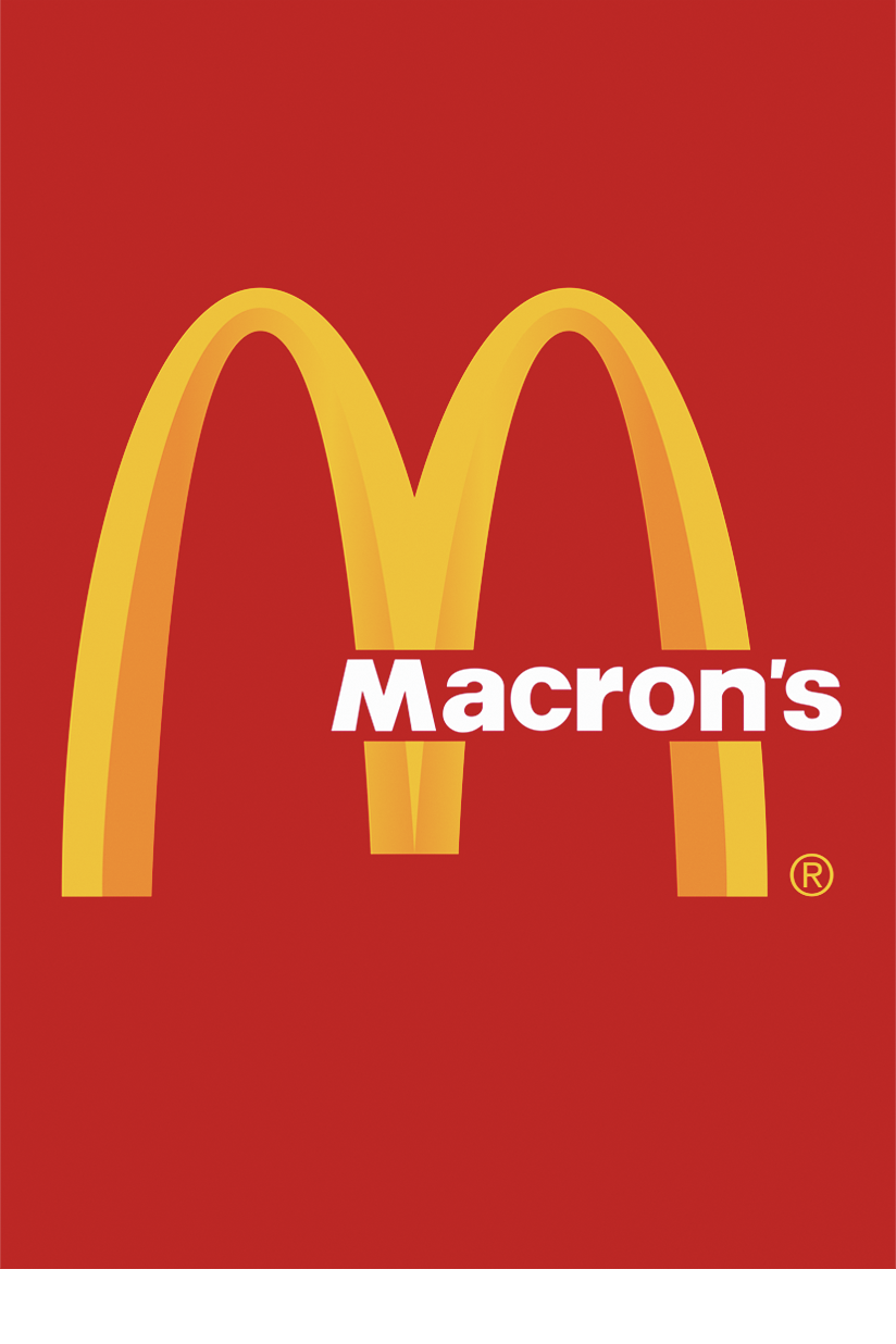 Macron's — poster, A1, 2024, Atelier Bagarre
